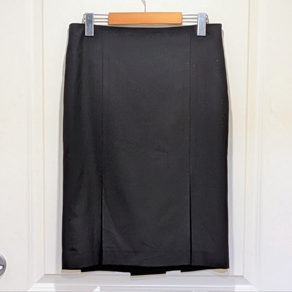 EUC Toupy Paris 12 Pencil Skirt with Front and Back Kick Pleats